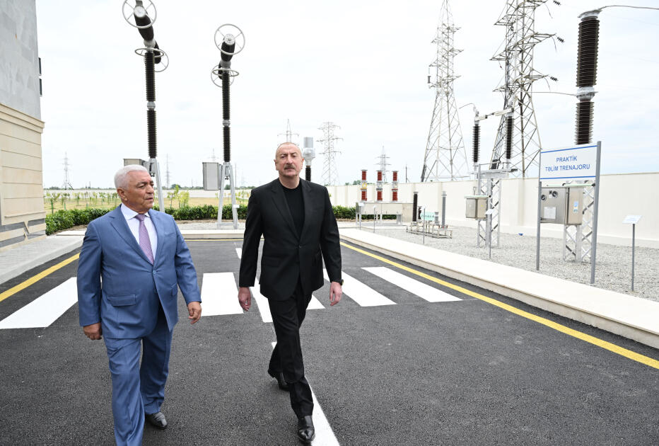 Prezidenti İlham Əliyev “Yevlax” qovşaq yarımstansiyasının, Regional Təlim-Tədris və Laboratoriya Mərkəzinin açılışında iştirak edib