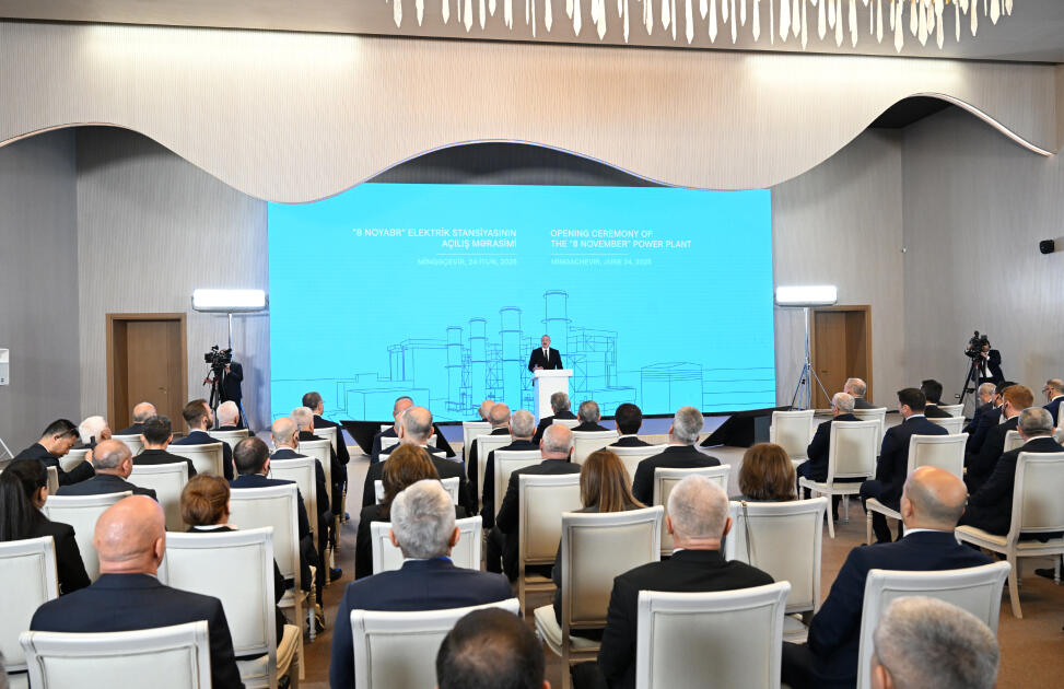 Prezident İlham Əliyev Mingəçevirdə “8 Noyabr” Elektrik Stansiyasının açılış mərasimində iştirak edib