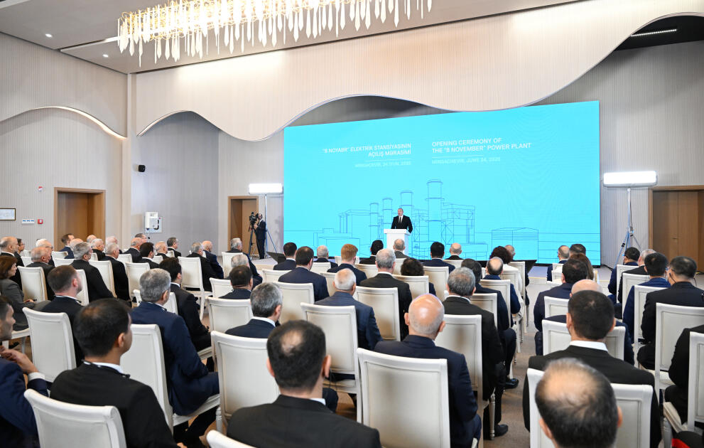 Prezident İlham Əliyev Mingəçevirdə “8 Noyabr” Elektrik Stansiyasının açılış mərasimində iştirak edib