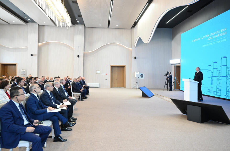 Prezident İlham Əliyev Mingəçevirdə “8 Noyabr” Elektrik Stansiyasının açılış mərasimində iştirak edib