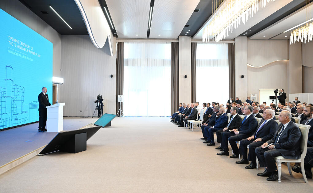 Prezident İlham Əliyev Mingəçevirdə “8 Noyabr” Elektrik Stansiyasının açılış mərasimində iştirak edib