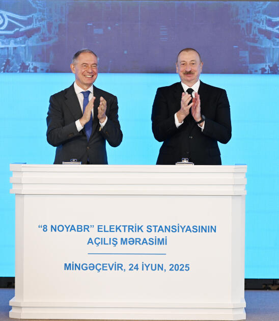 Prezident İlham Əliyev Mingəçevirdə “8 Noyabr” Elektrik Stansiyasının açılış mərasimində iştirak edib