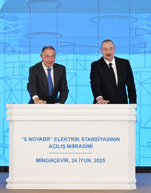 Prezident İlham Əliyev Mingəçevirdə “8 Noyabr” Elektrik Stansiyasının açılış mərasimində iştirak edib