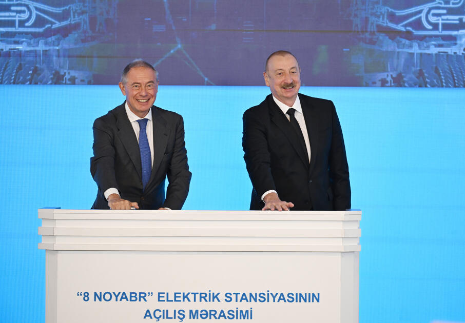 Prezident İlham Əliyev Mingəçevirdə “8 Noyabr” Elektrik Stansiyasının açılış mərasimində iştirak edib