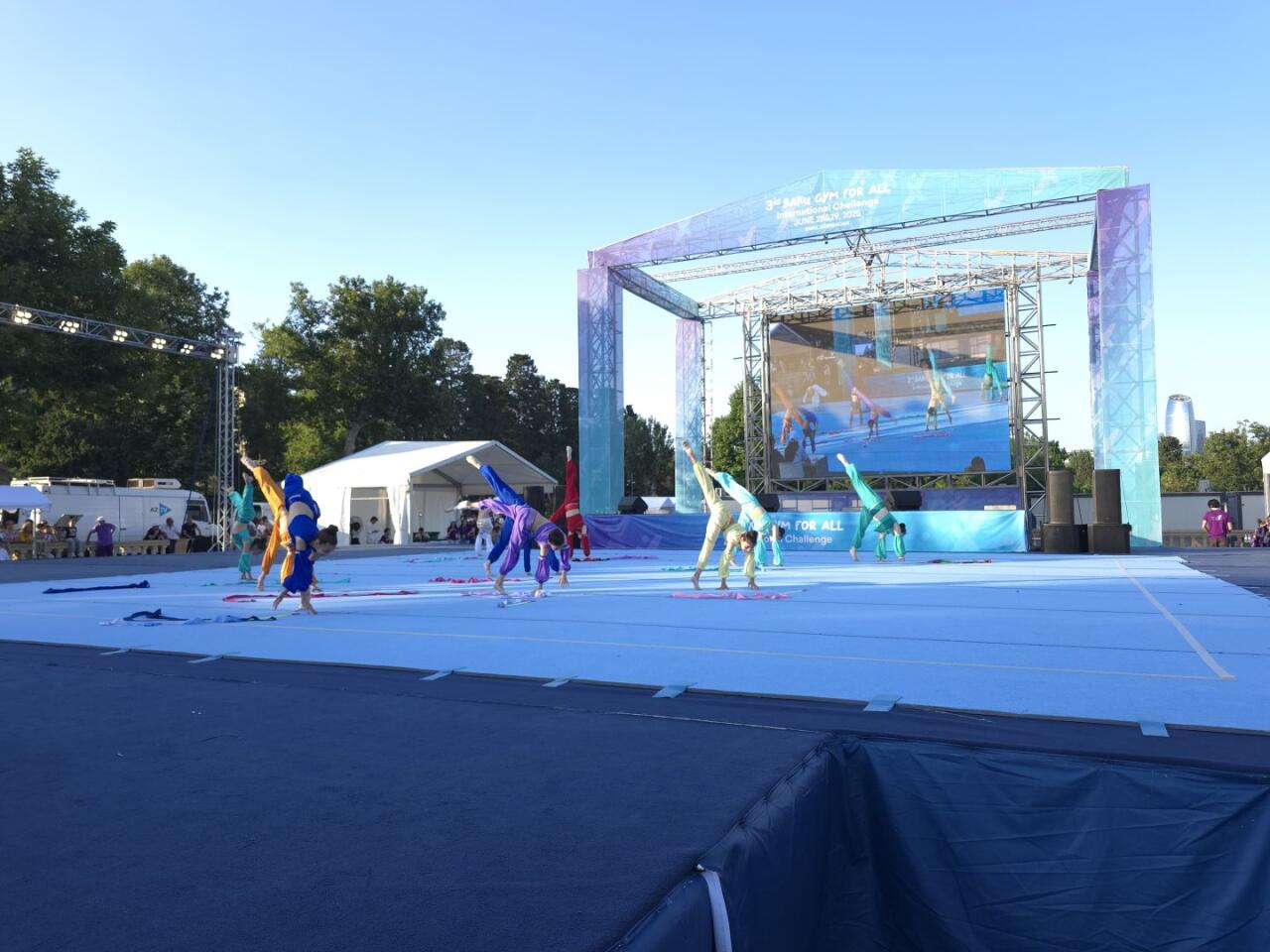 Bakıda “Gimnastika hamı üçün” növü üzrə beynəlxalq turnirin açılış mərasimi olub