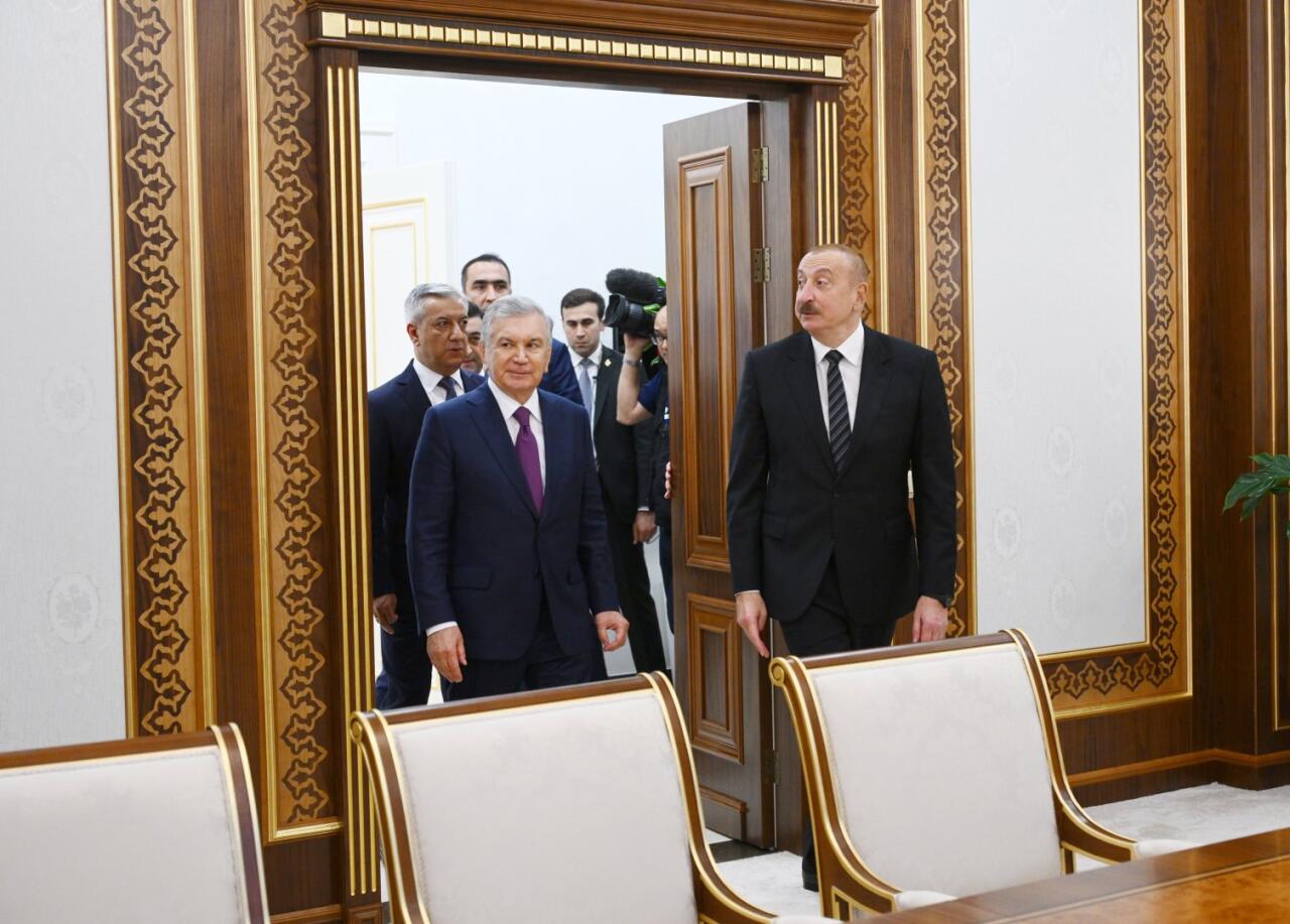 Президент Ильхам Алиев и Президент Шавкат Мирзиёев приняли участие в открытии нового здания посольства Узбекистана в Азербайджане