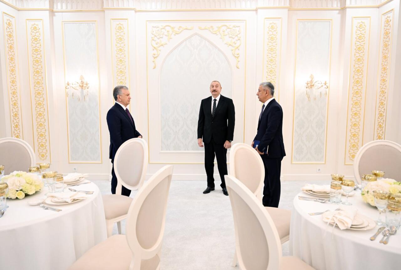 Президент Ильхам Алиев и Президент Шавкат Мирзиёев приняли участие в открытии нового здания посольства Узбекистана в Азербайджане