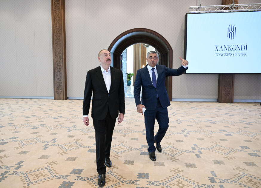 Президент Ильхам Алиев принял участие в открытии Ханкендинского Конгресс-центра