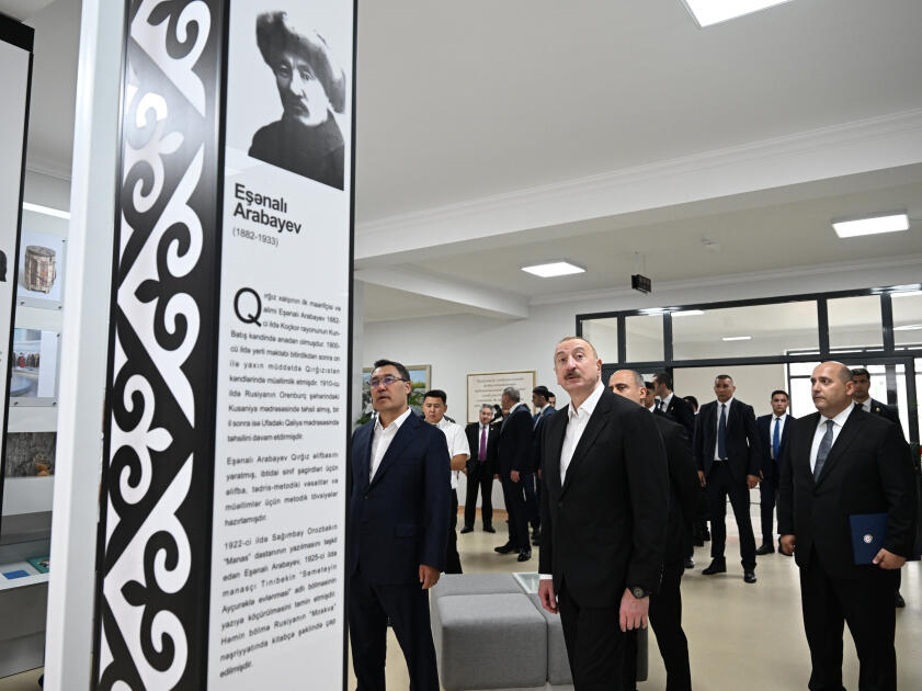 Prezident İlham Əliyev və Prezident Sadır Japarov Ağdam rayonunun Xıdırlı kəndinin 1-ci mərhələsinin açılışında iştirak ediblər
