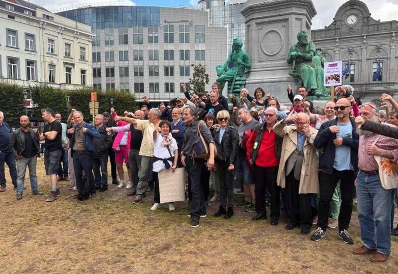 В Брюсселе прошла акция протеста против фон дер Ляйен