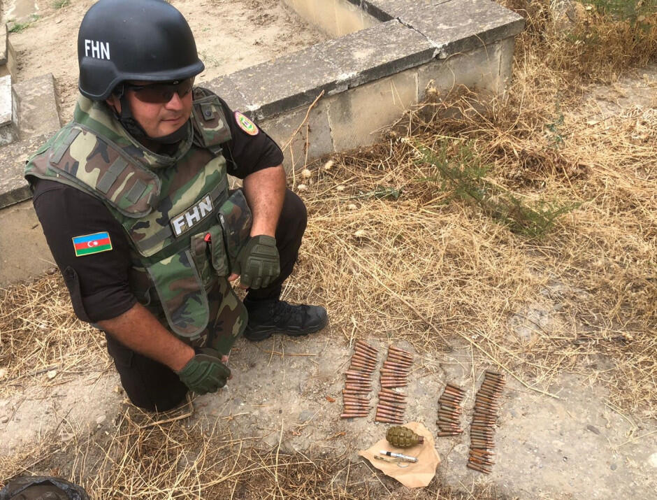 В Абшеронском районе обнаружены боеприпасы