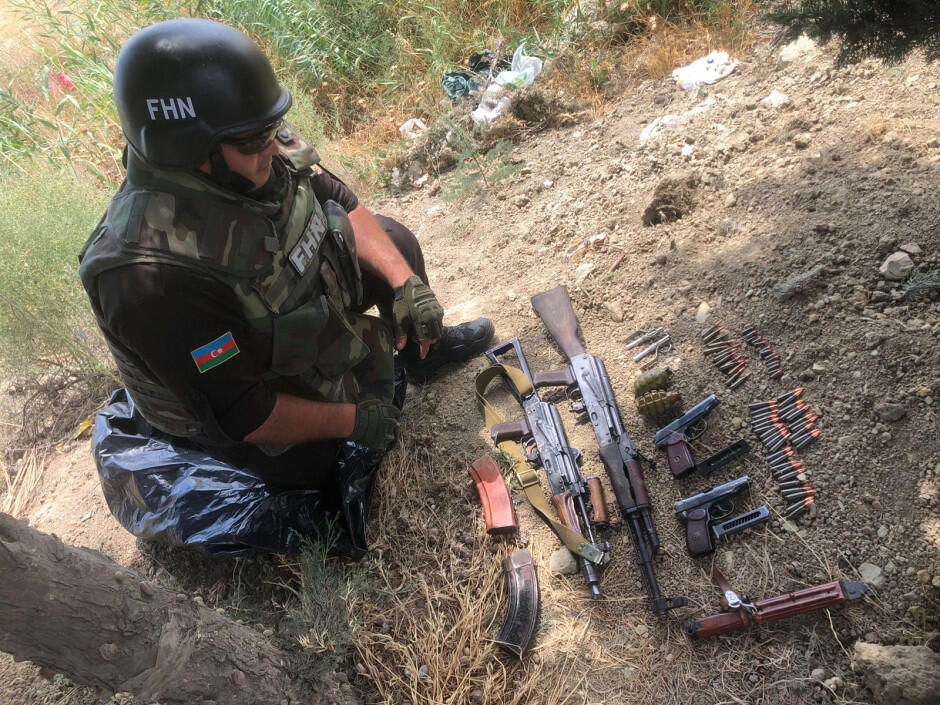 В Абшеронском районе обнаружены боеприпасы