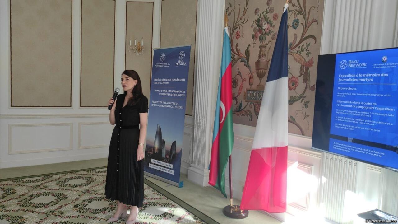 Baku Network впервые поднял в Париже тему азербайджанских журналистов, погибших в результате армянской агрессии