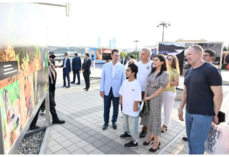 Heydər Əliyev Fondunun vitse-prezidenti Leyla Əliyeva Azərbaycanda təbiətin mühafizəsinin 100 illiyinə həsr olunmuş fotosərginin açılışında iştirak edib