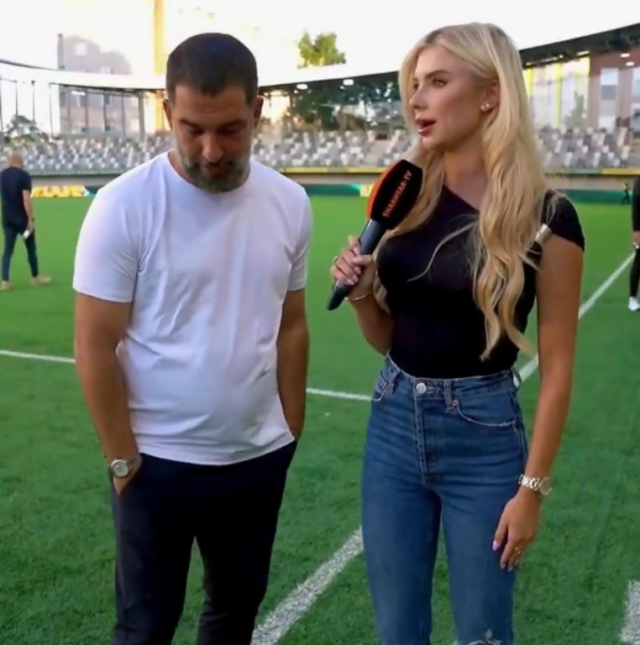 Arda "arvadının qorxusundan" ukraynalı müxbirin qarşısında özünü