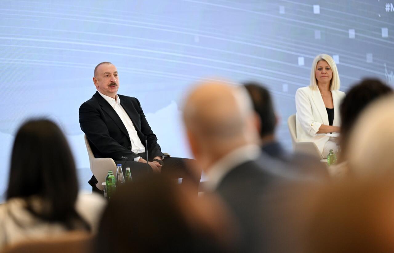 В Ханкенди состоялась встреча Президента Ильхама Алиева с участниками III Шушинского Глобального медиафорума