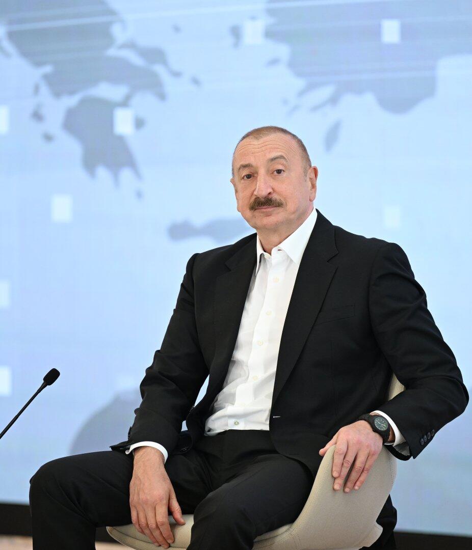 В Ханкенди состоялась встреча Президента Ильхама Алиева с участниками III Шушинского Глобального медиафорума