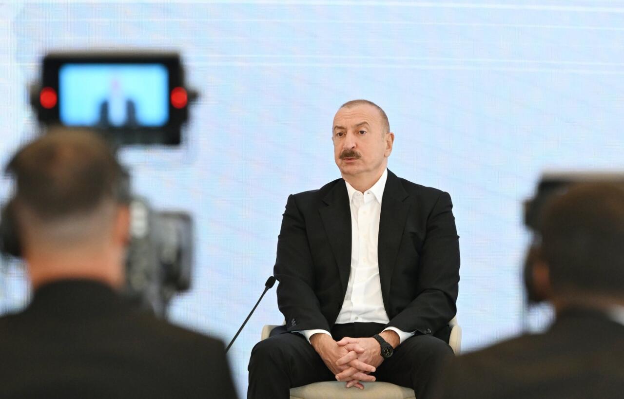 В Ханкенди состоялась встреча Президента Ильхама Алиева с участниками III Шушинского Глобального медиафорума