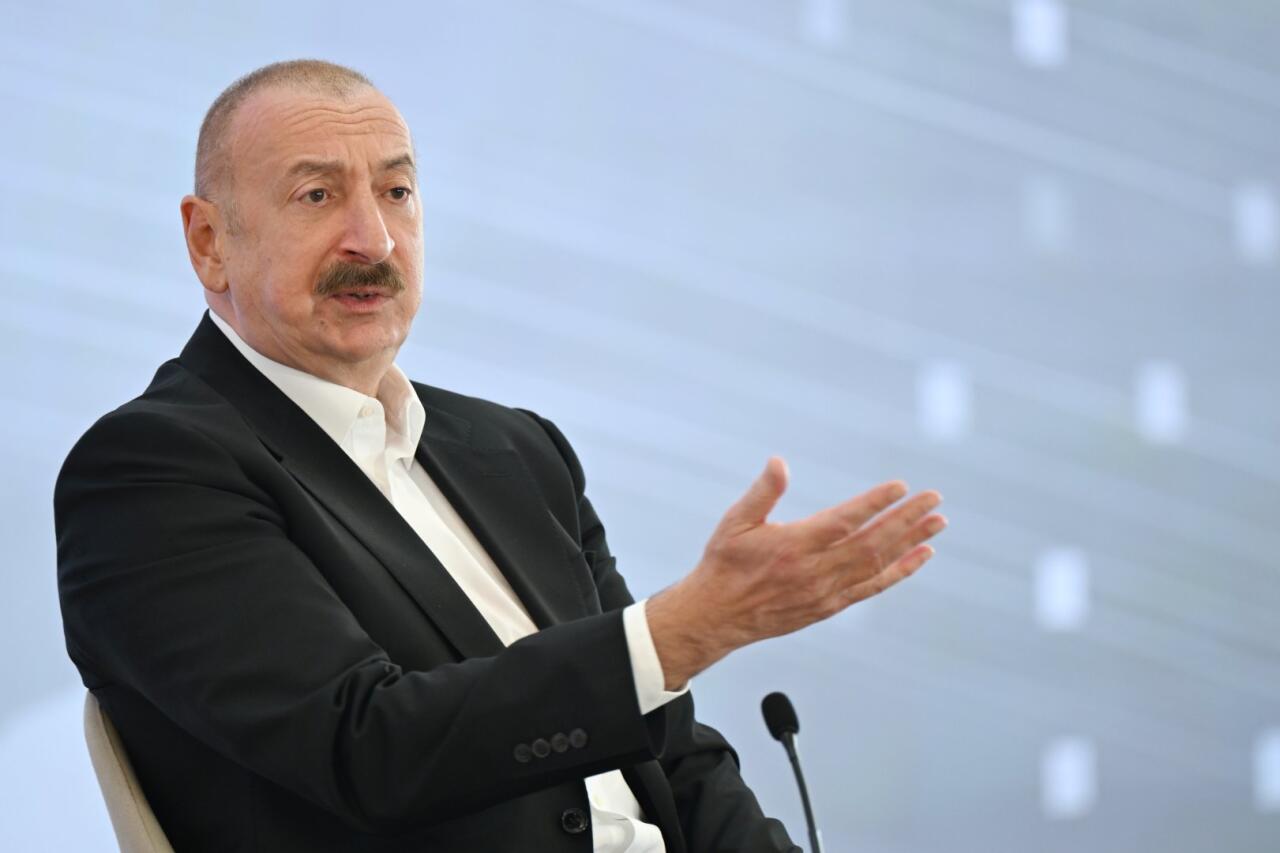 В Ханкенди состоялась встреча Президента Ильхама Алиева с участниками III Шушинского Глобального медиафорума