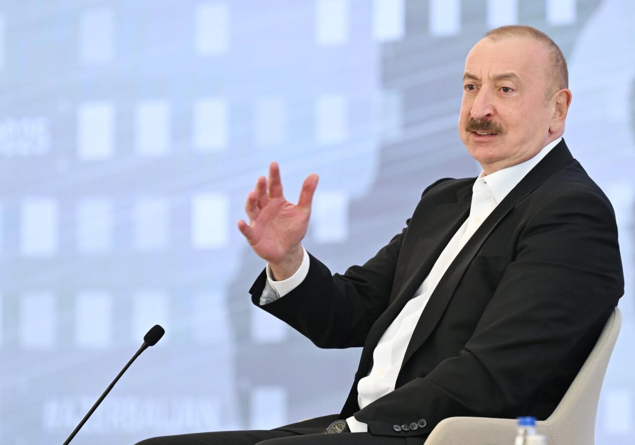 В Ханкенди состоялась встреча Президента Ильхама Алиева с участниками III Шушинского Глобального медиафорума