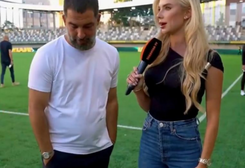 Arda "arvadının qorxusundan" ukraynalı müxbirin qarşısında özünü