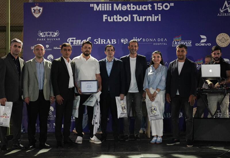 Состоялся турнир по мини-футболу, посвященный 150-летию национальной прессы Азербайджана