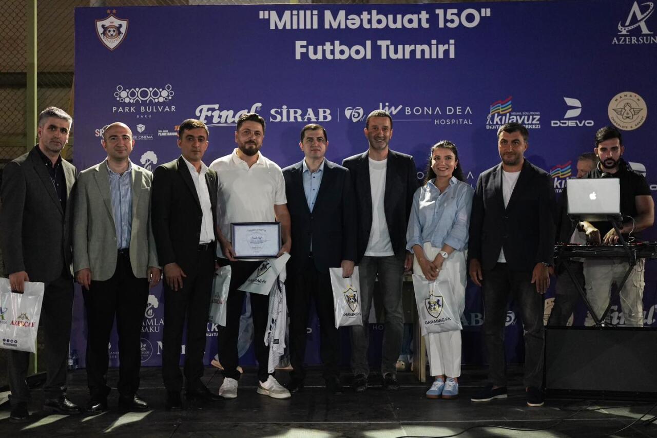 Состоялся турнир по мини-футболу, посвященный 150-летию национальной прессы Азербайджана