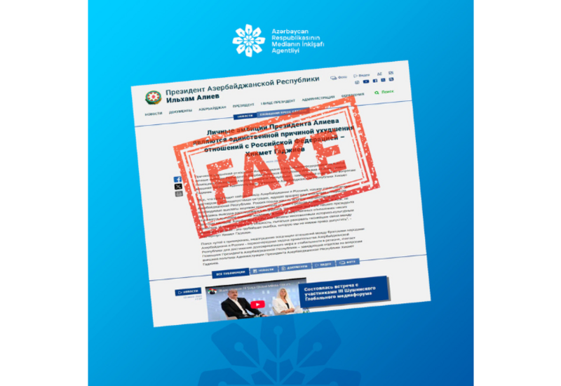 Prezidentin köməkçisi Hikmət Hacıyevin adından Rusiya-Azərbaycan münasibətlərinə dair saxta açıqlama yayılıb