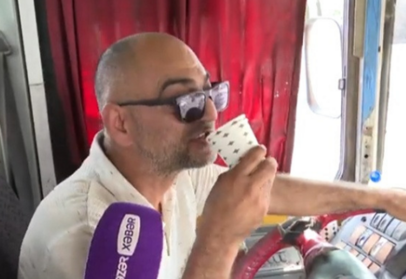 Avtobus sürücüsünün sükan arxasında pivə içdiyi iddia olunur
