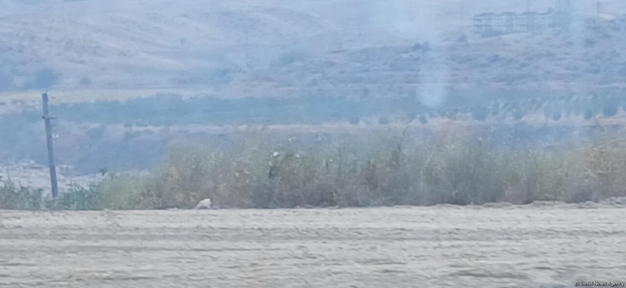 В городе Ходжалы произошел пожар