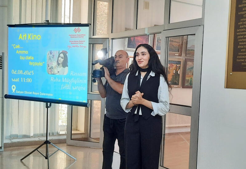 Salyanda Milli Kino Gününə həsr olunan rəsm sərgisi açılıb