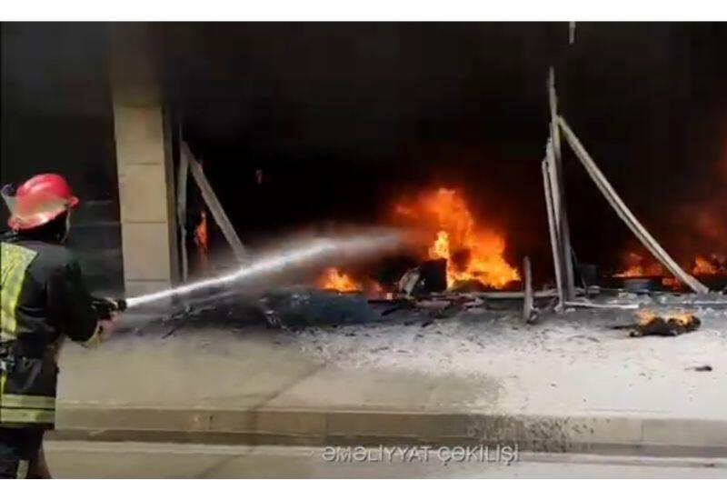 Сильный пожар в многоэтажке в Сумгайыте