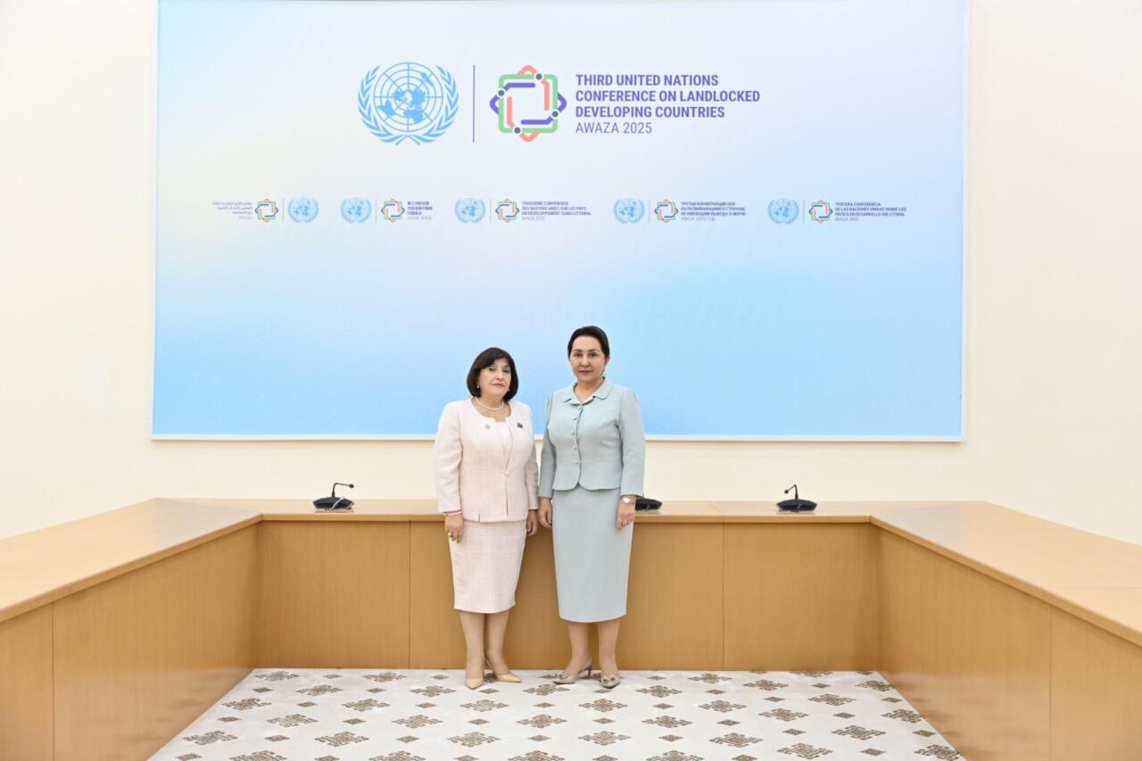 Sahibə Qafarova Türkmənistanda Özbəkistan Ali Məclisi Senatının sədri ilə görüşüb
