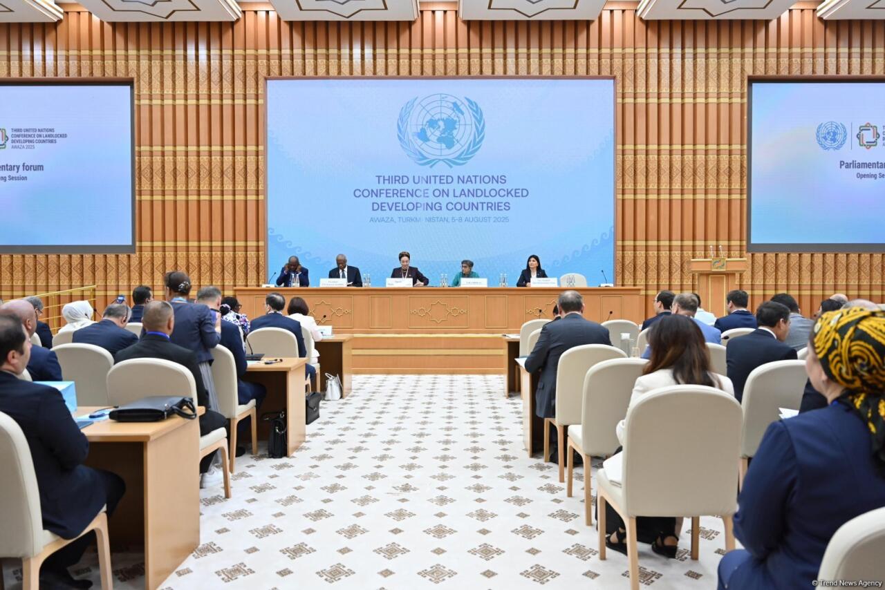 Севиль Микаилова представила доклад от имени Межпарламентского союза IPU на конференции ООН LLDC3 в Авазе