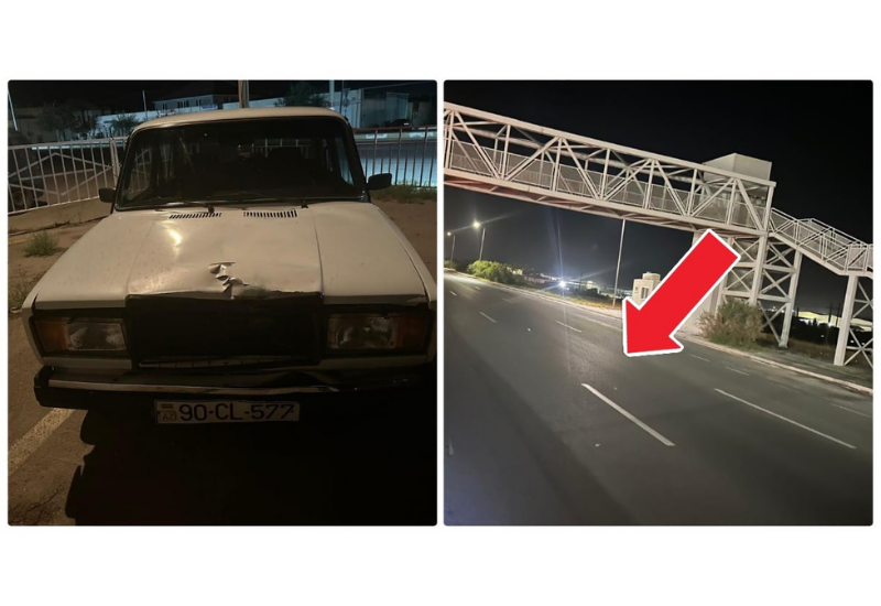 Piyada keçidinin altından yolu keçməyə cəhd edən ana və övladını maşın vurub öldürdü