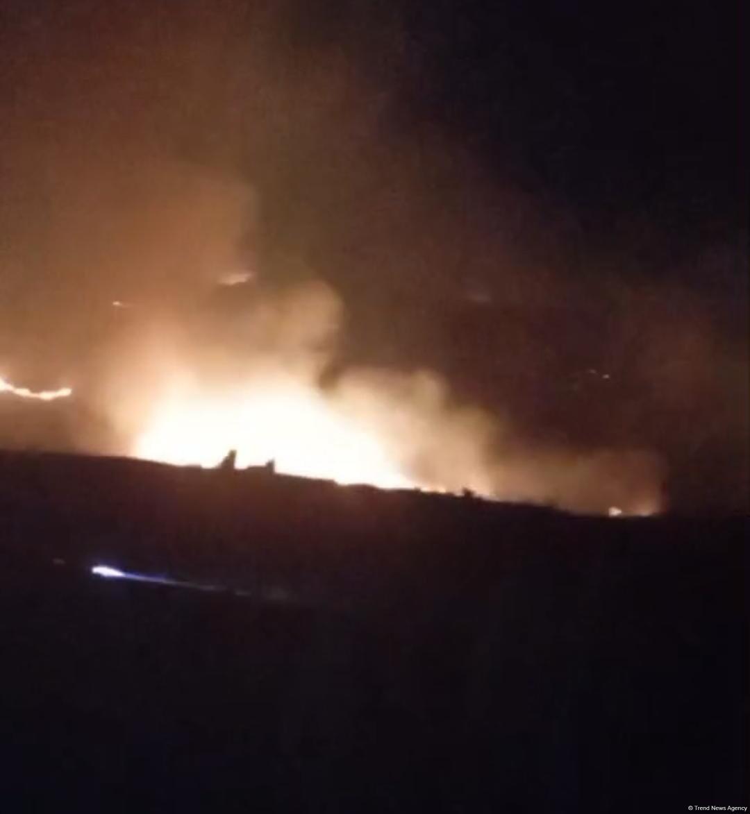 Пожар начался в лесном массиве в поселке Суговушан