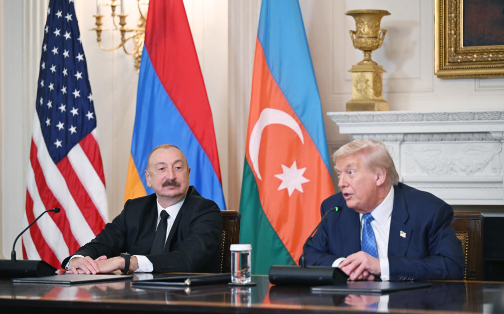 Azərbaycanın və ABŞ-ın prezidentləri, Ermənistanın Baş naziri Ağ Evdə mətbuata bəyanatla çıxış ediblər