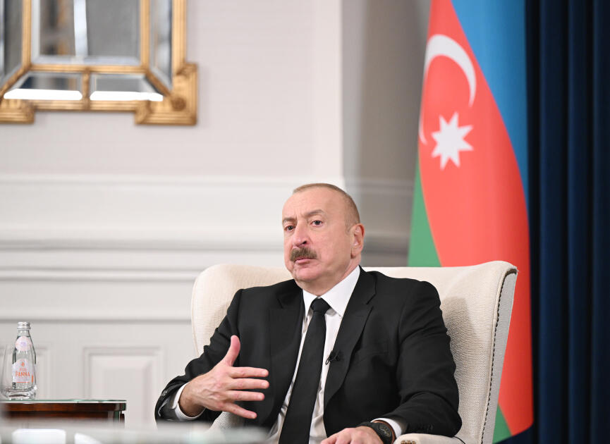 Президент Ильхам Алиев дал интервью азербайджанским СМИ в Вашингтоне