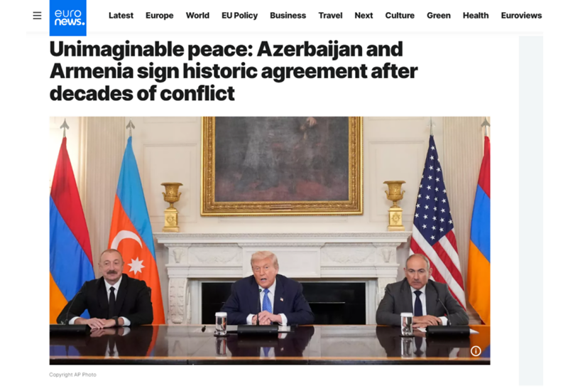 Qlobal media Prezident Donald Tramp, Prezident İlham Əliyev və baş nazir Nikol Paşinyan arasında görüşü diqqət mərkəzində saxlayır