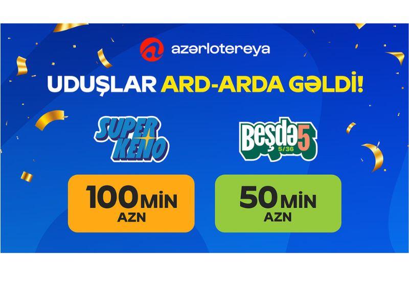 “Azərlotereya”nın tirajlı lotereya biletlərində ardıcıl 2 böyük uduş qazanılıb!