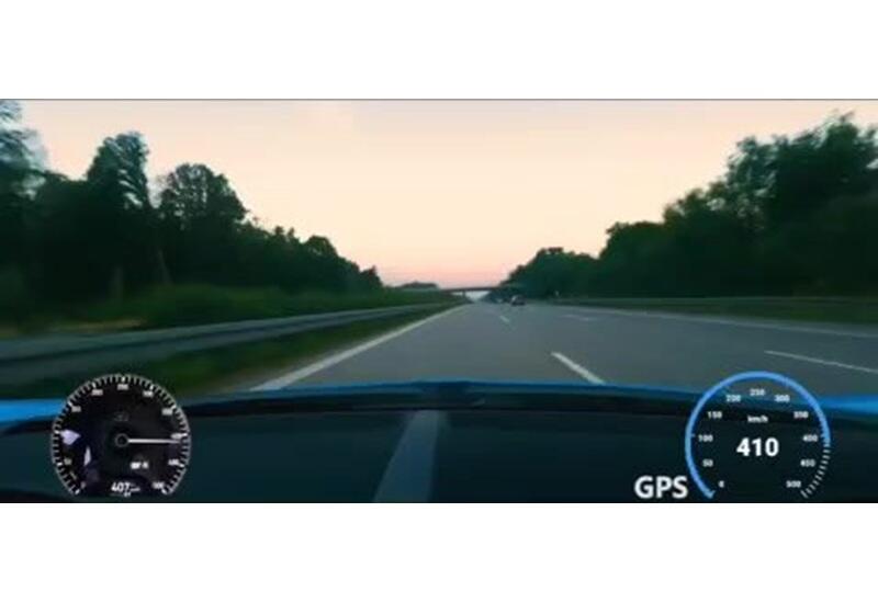 Bugatti Chiron разогнался до 417 км/ч на автобане