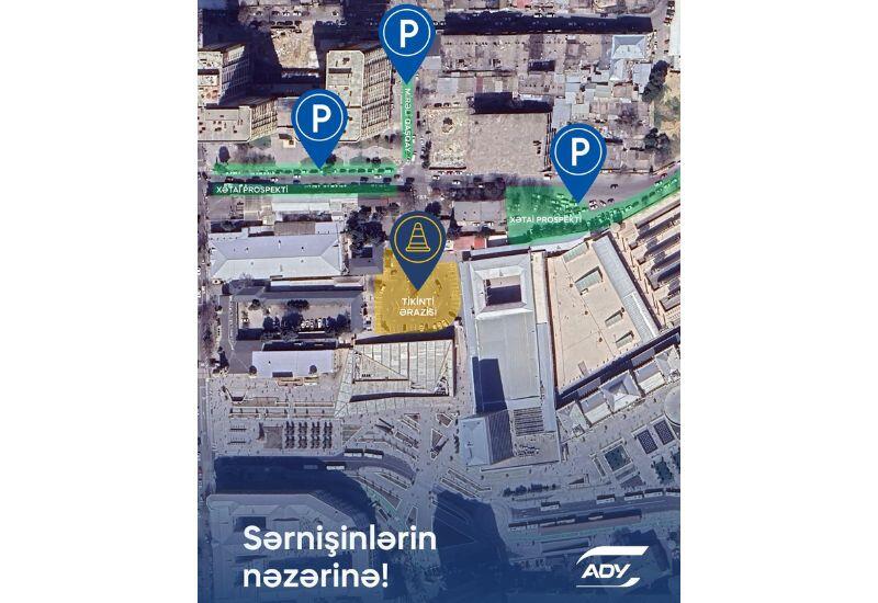 Bakı Dəmiryol Vağzalının parklanma sahəsi bu tarixdən fəaliyyət göstərməyəcək