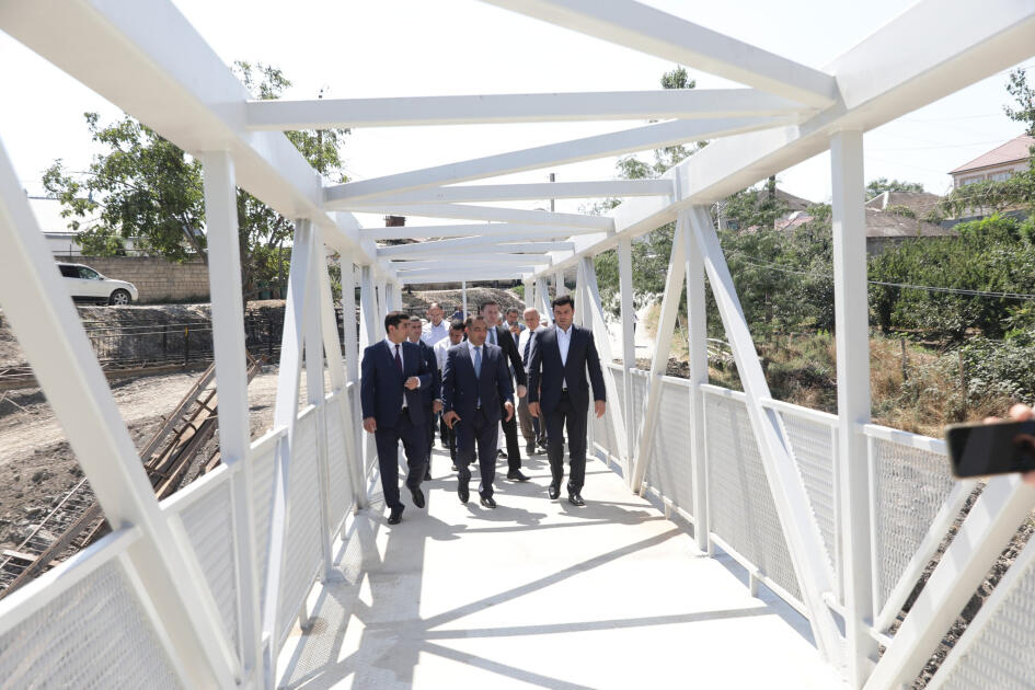 В одном из районов Азербайджана введён в эксплуатацию новый пешеходный мост