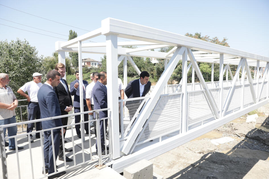 В одном из районов Азербайджана введён в эксплуатацию новый пешеходный мост