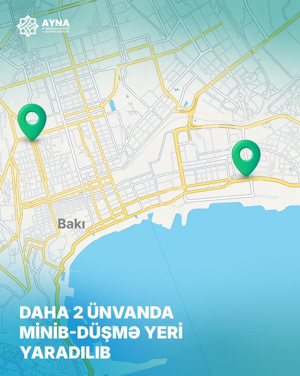 Два новых остановочных пункта заработали в Баку