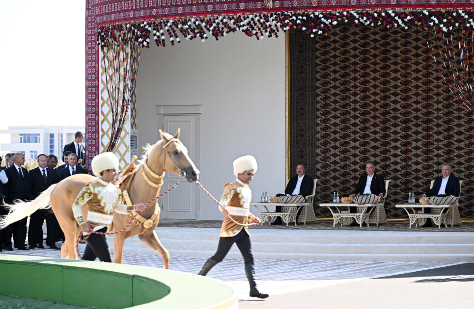 Prezident İlham Əliyevə “Axaltəkə” atı hədiyyə edilib