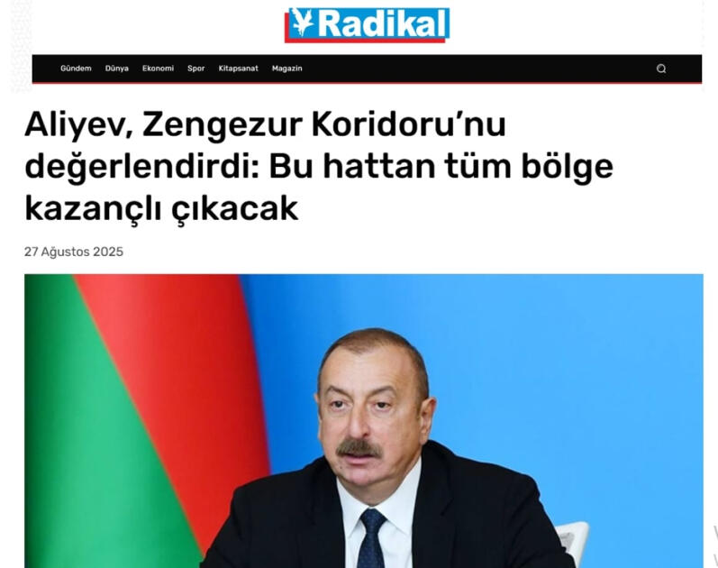 Турецкие медиа широко осветили интервью Президента Ильхама Алиева телеканалу «Аль-Арабия»