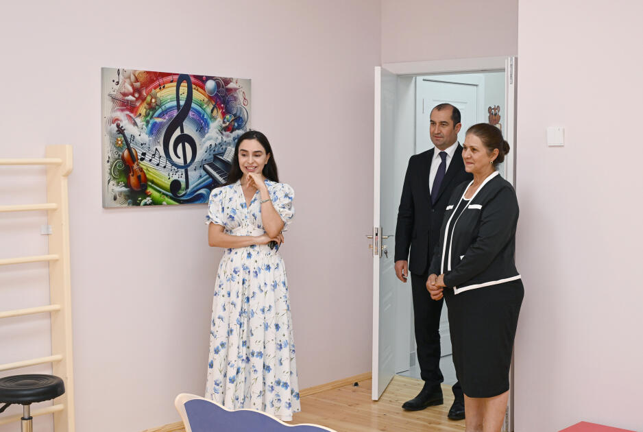 Вице-президент Фонда Гейдара Алиева Лейла Алиева приняла участие в открытии яслей-детских садов, построенных в Шамахы