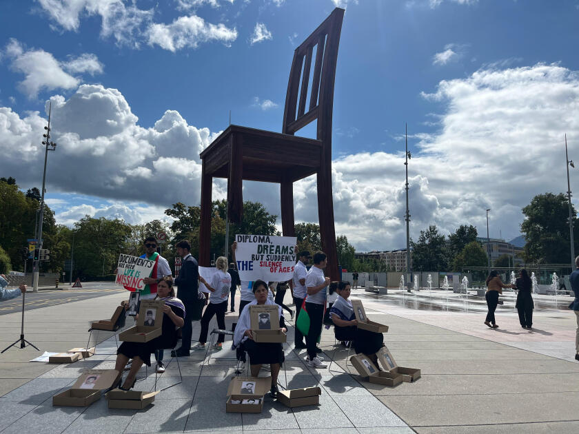 Azərbaycanlı itkinlərin ailə üzvləri ilk dəfə xarici ölkədə aksiya keçirib