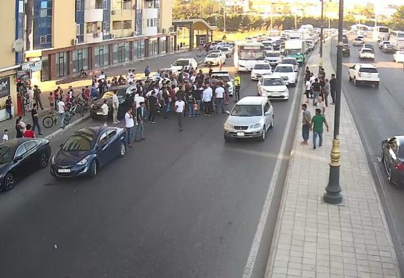 Sabunçu rayonunda piyada vurulub,